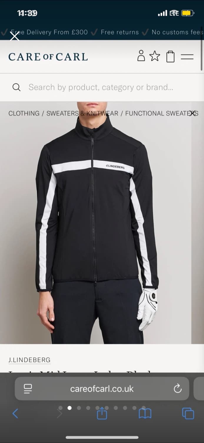 [매장정품] 제이린드버그 자비스 미드 레이어 골프 자켓 M (약기모) 상품이미지2