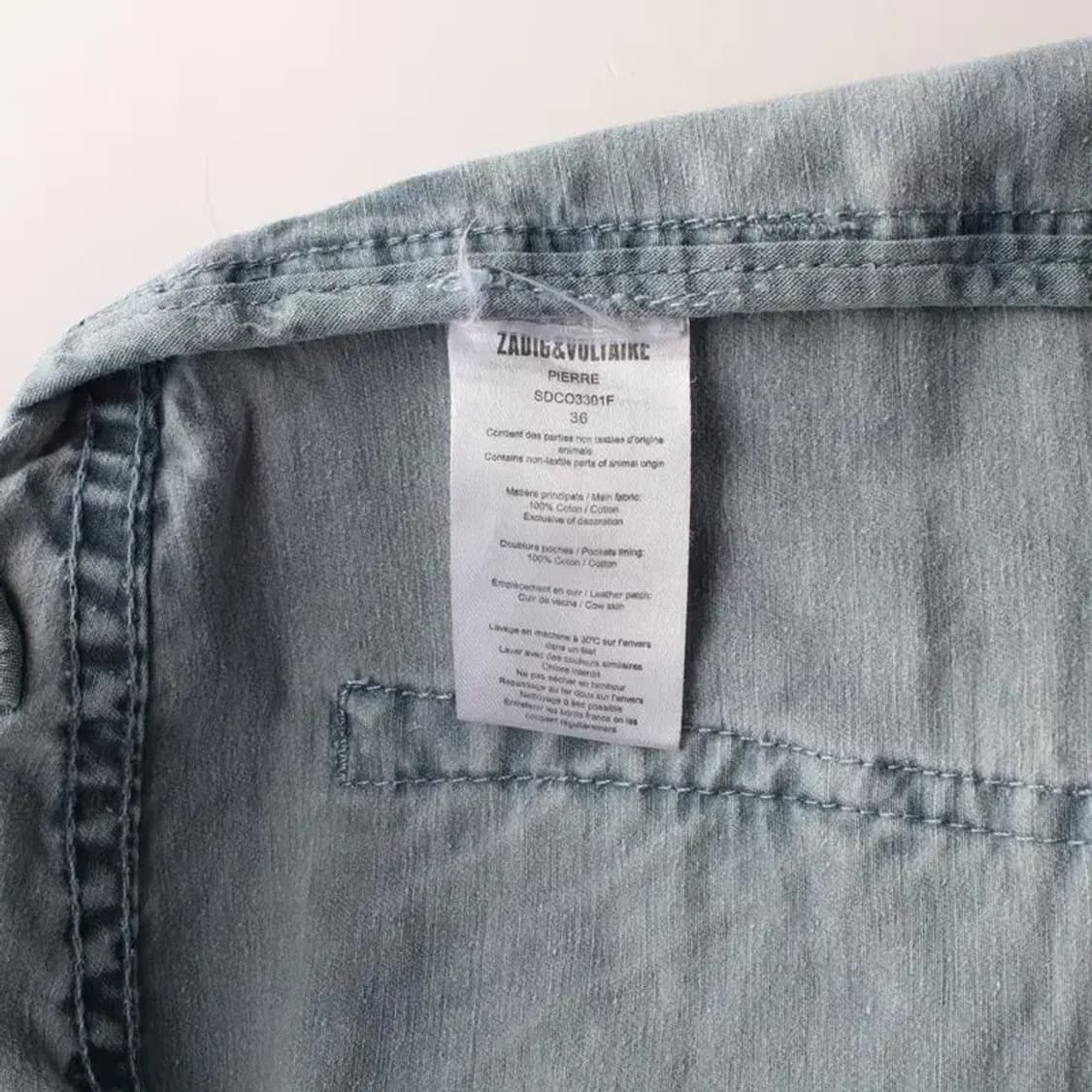ZADIG&VOLTAIRE 쟈딕앤볼테르 여성 청바지 M 상품이미지6