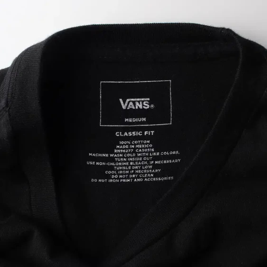 VANS 반스 남성 블랙 반팔 티 M 상품이미지5