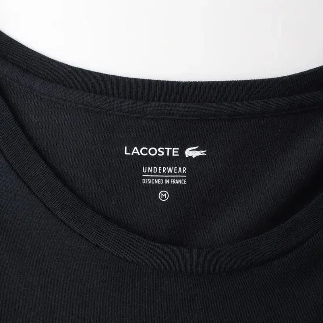 LACOSTE 라코스테 언더웨어 블랙 반팔 티 M 상품이미지5