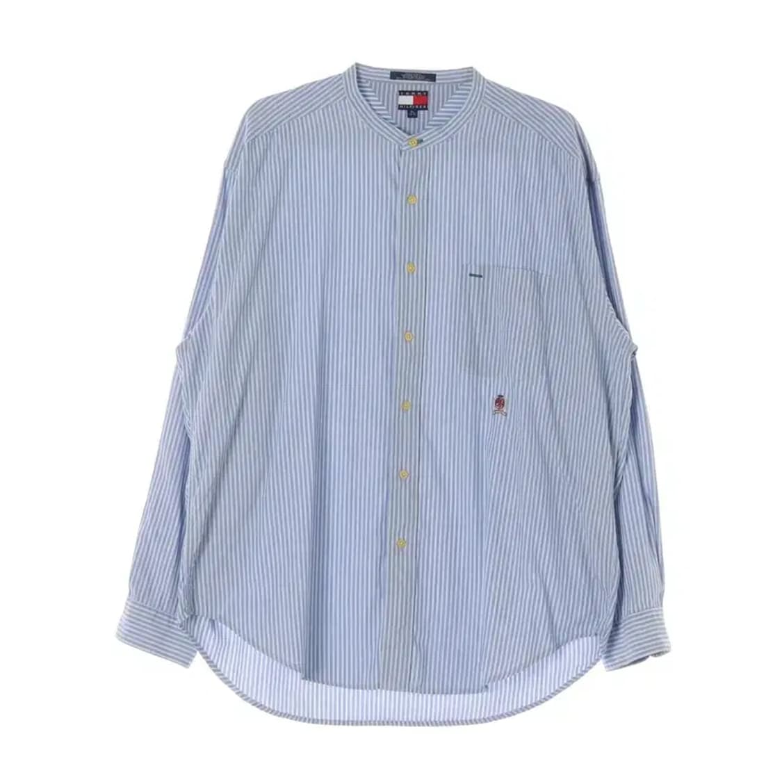 TOMMY HILFIGER 타미힐피거 노카라 셔츠 XL 상품이미지1