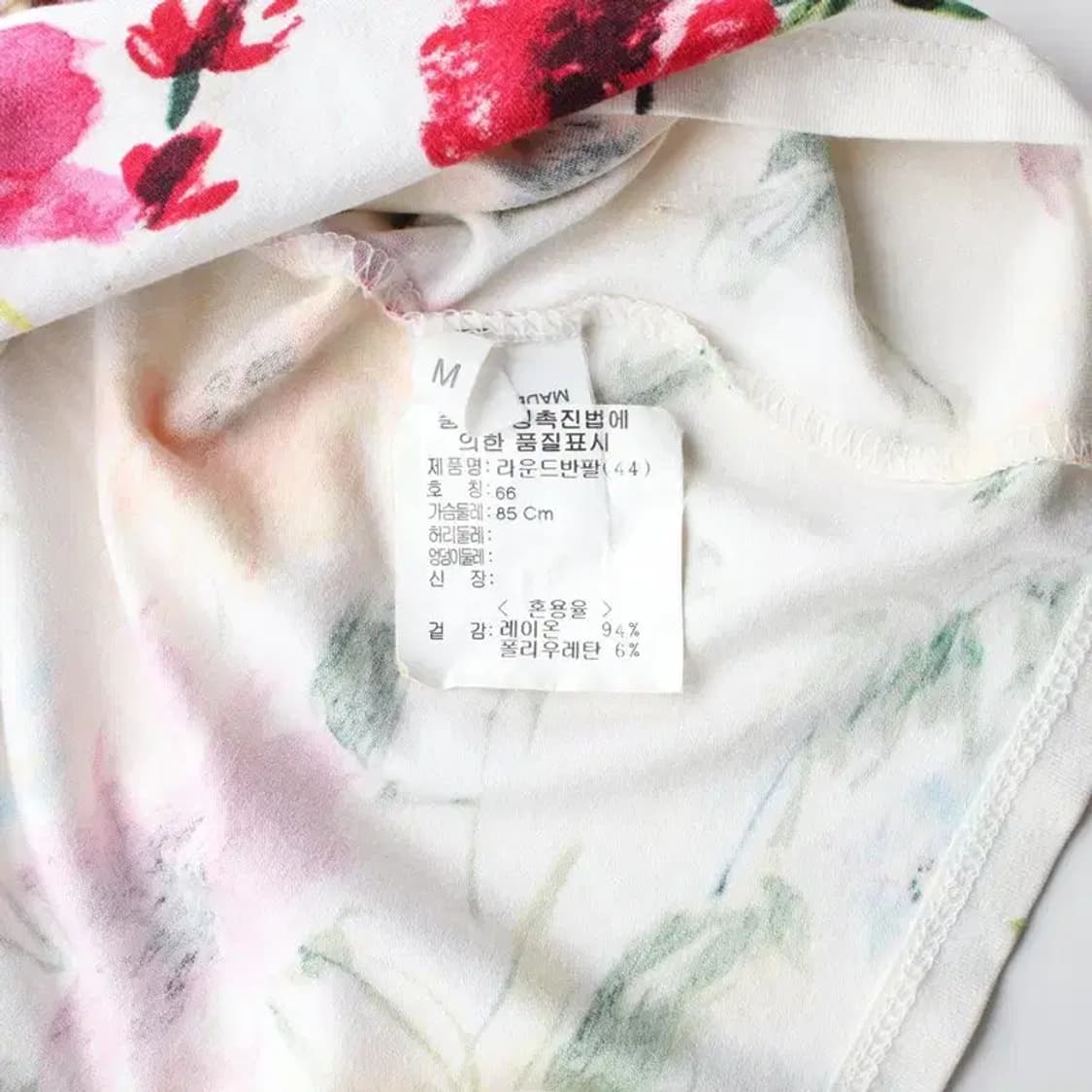 BIANCA 비앙카 꽃무늬 반팔 티 M 상품이미지6