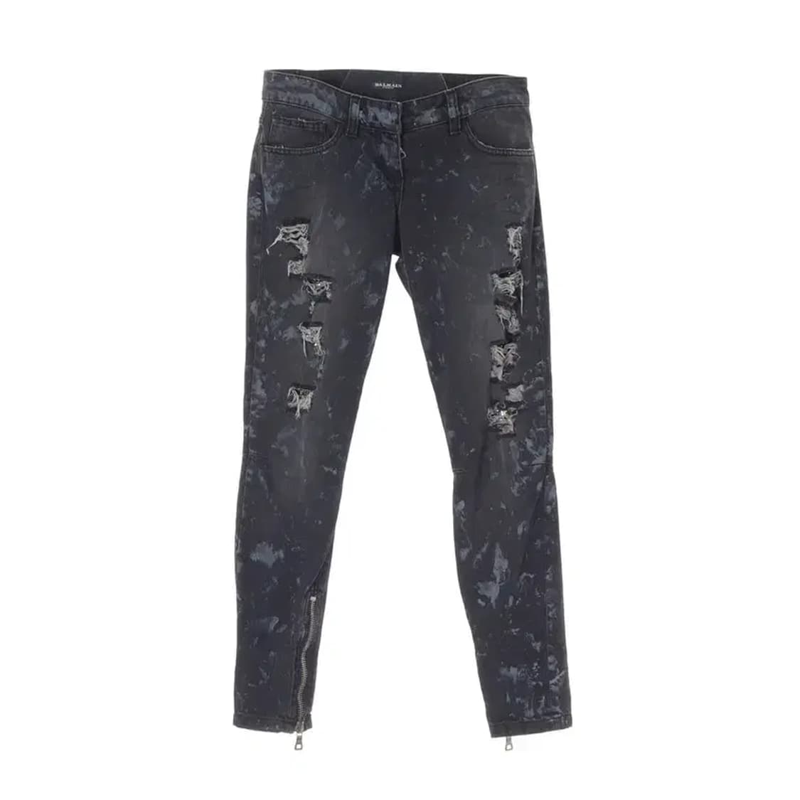BALMAIN 발망 데미지 스팽글 블랙진 청바지 S 상품이미지1