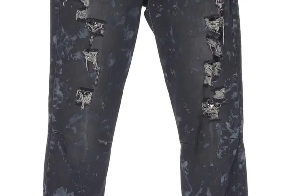 BALMAIN 발망 데미지 스팽글 블랙진 청바지 S 상품이미지3