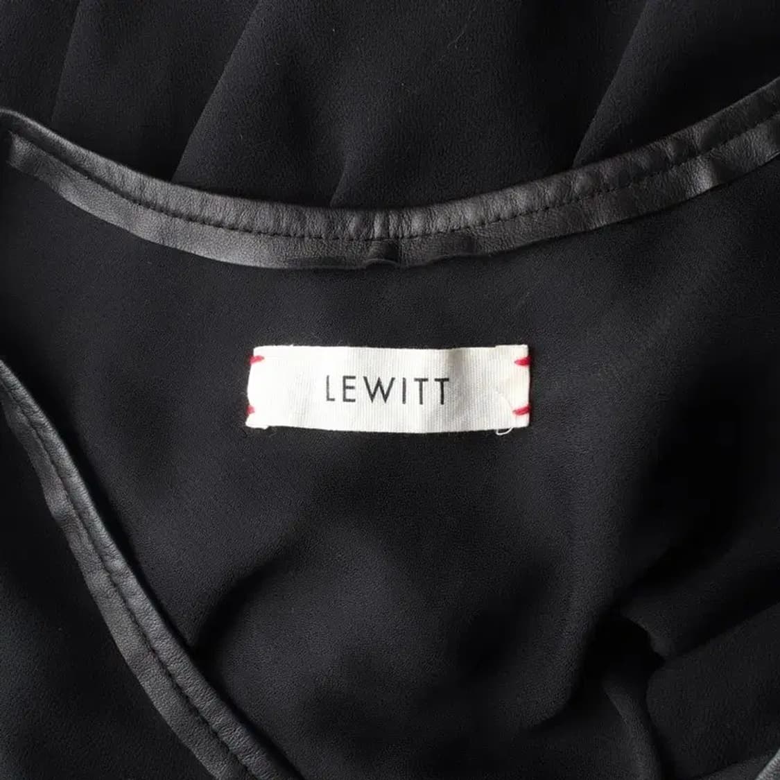 LEWITT 르윗 가죽배색 민소매 블라우스 S 상품이미지6