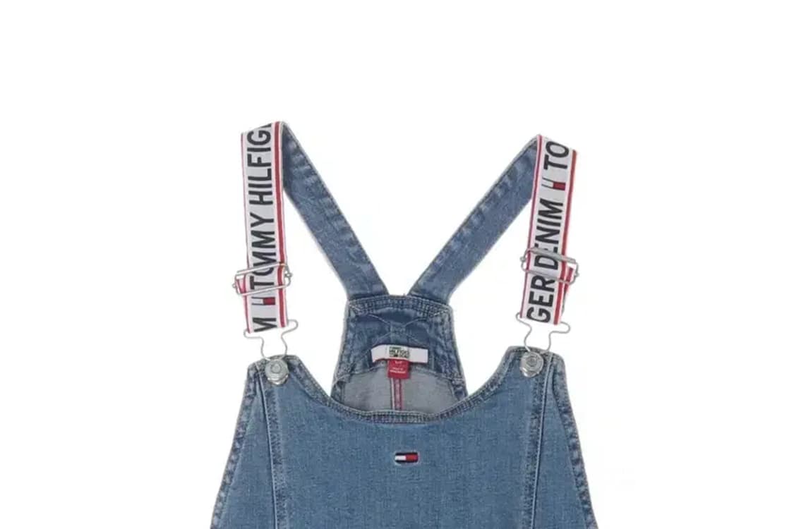 TOMMY HILFIGER 타미힐피거 데님 청 멜빵 원피스 치마 S 상품이미지2