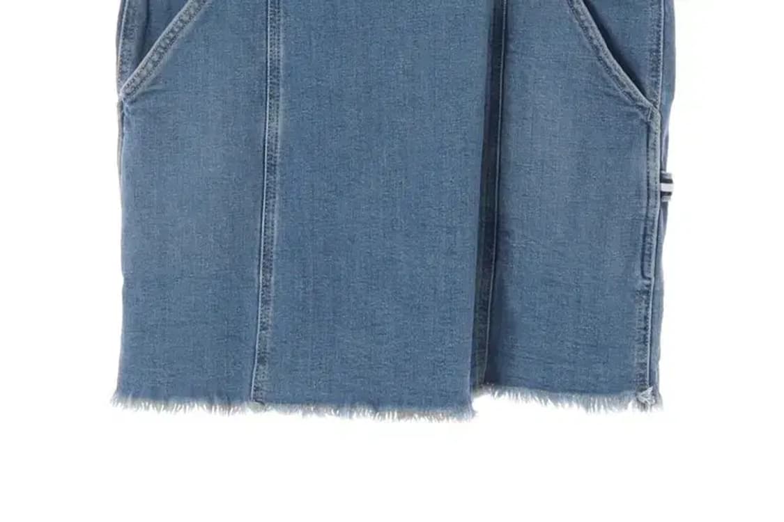 TOMMY HILFIGER 타미힐피거 데님 청 멜빵 원피스 치마 S 상품이미지4