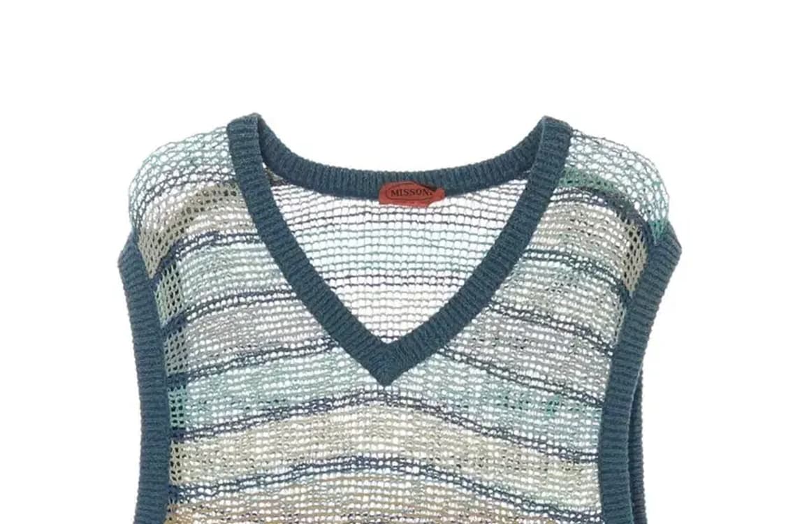 MISSONI 미쏘니 그믈망 니트 조끼 S 상품이미지2