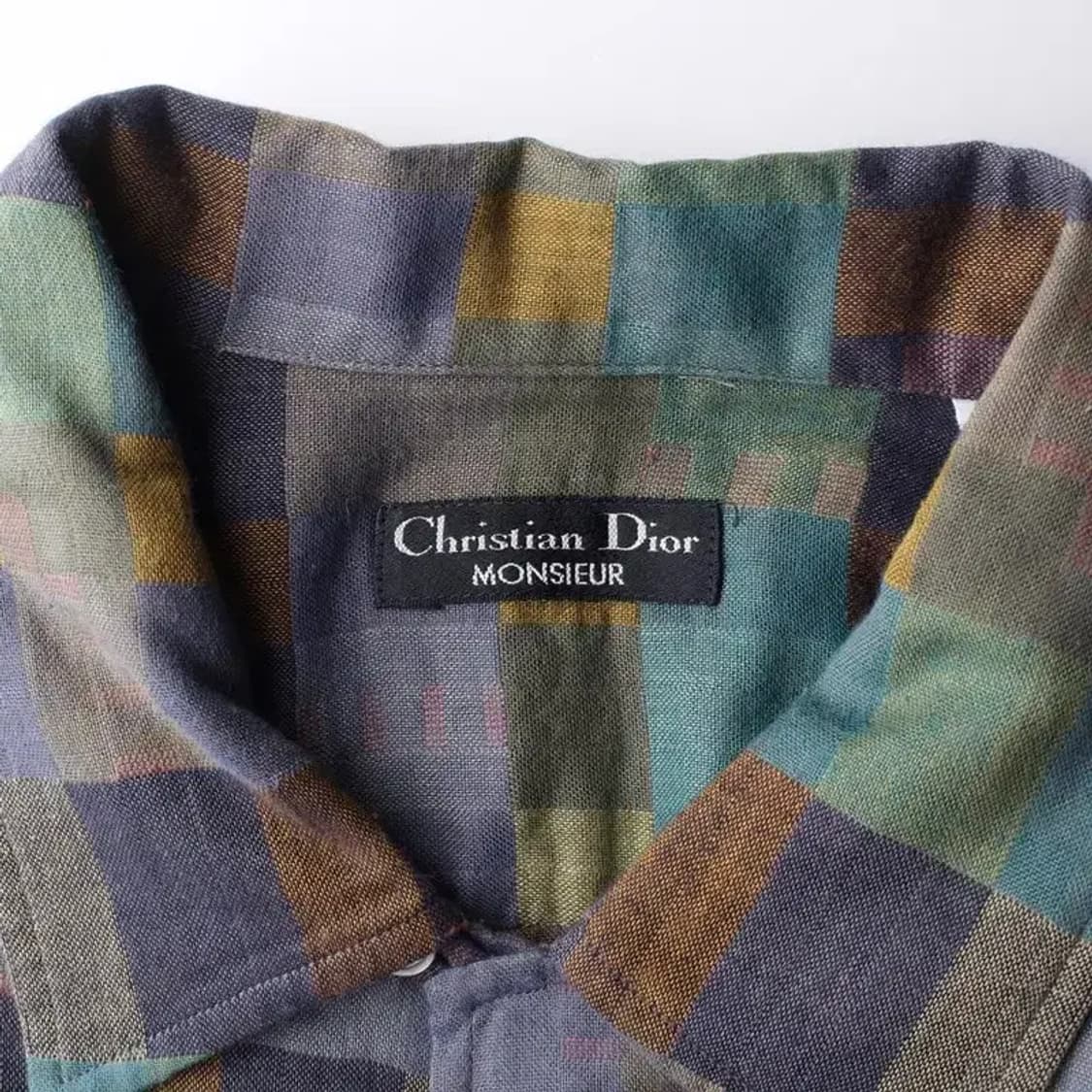 CHRISTIAN DIOR 크리스챤 디올 올드 체크 셔츠 M 상품이미지5