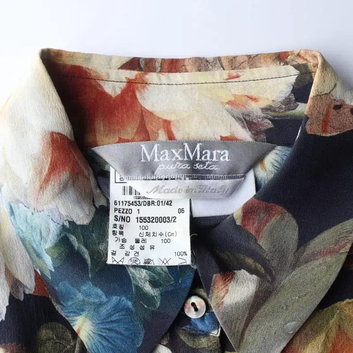 MAX MARA 막스마라 실크 꽃무늬 여성 셔츠 L 상품이미지5