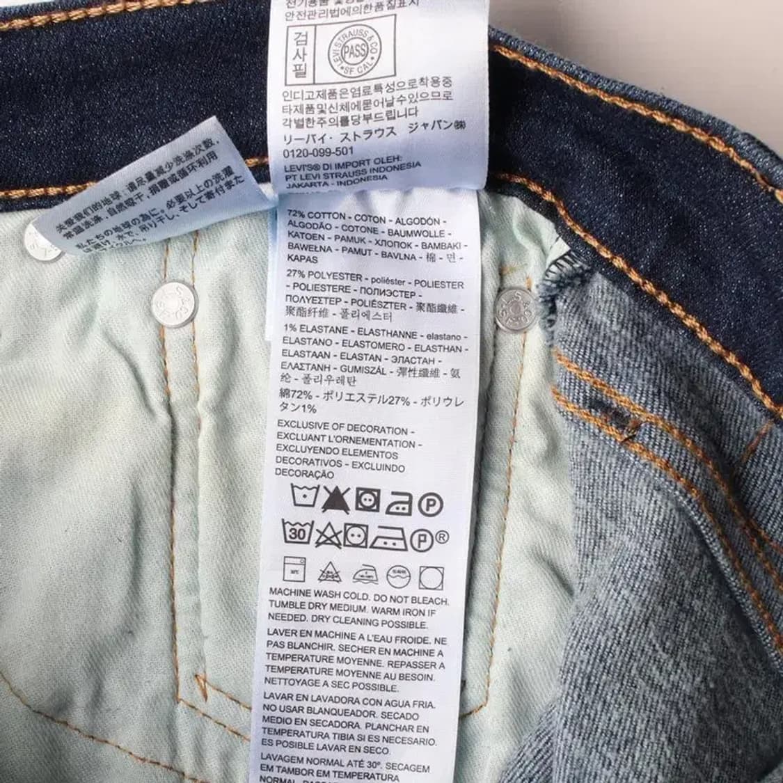 (새상품) LEVI'S 리바이스 502 청바지 28 상품이미지7