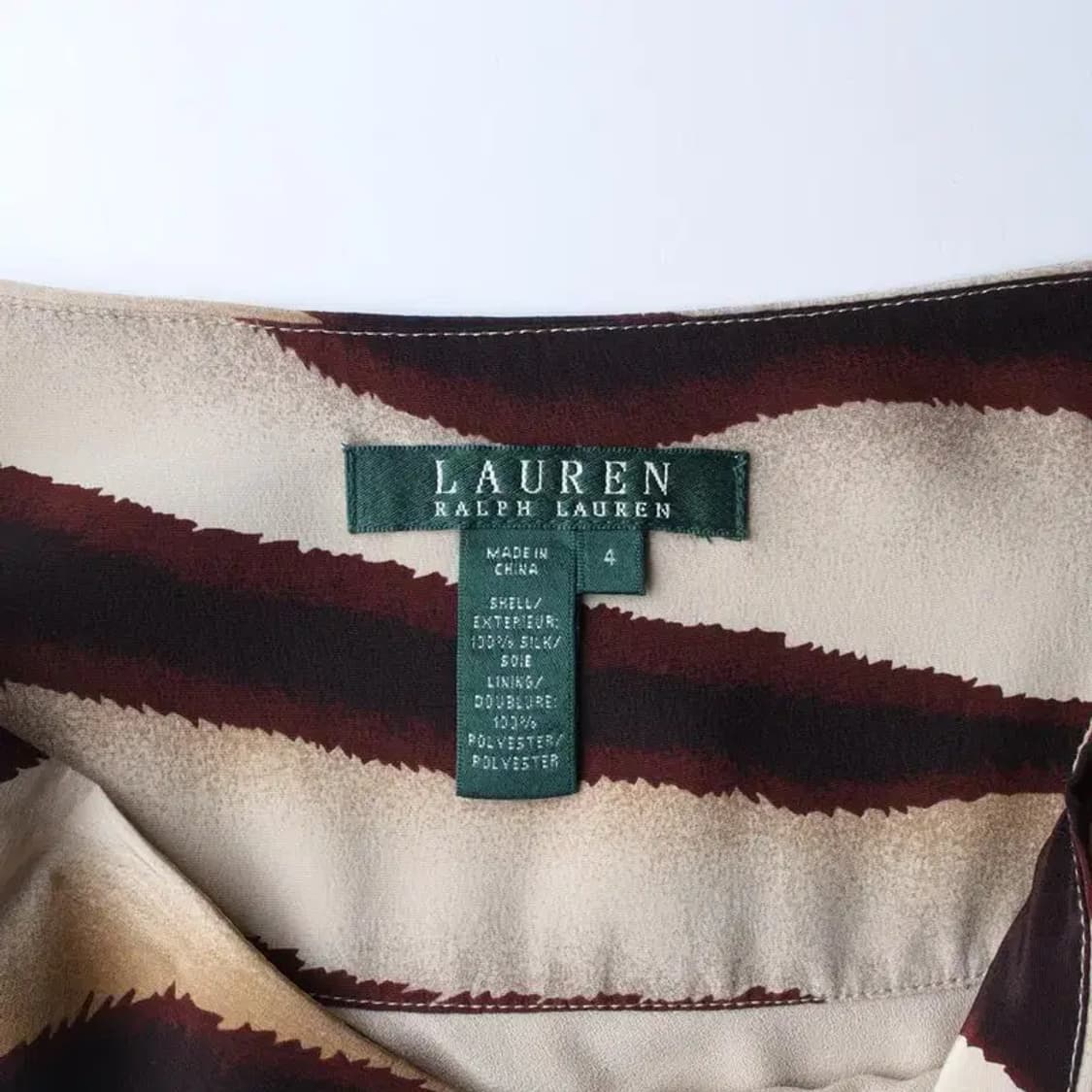 LAUREN RALPH LAUREN 로렌 랄프 로렌 실크 호피 스커트 M 상품이미지5