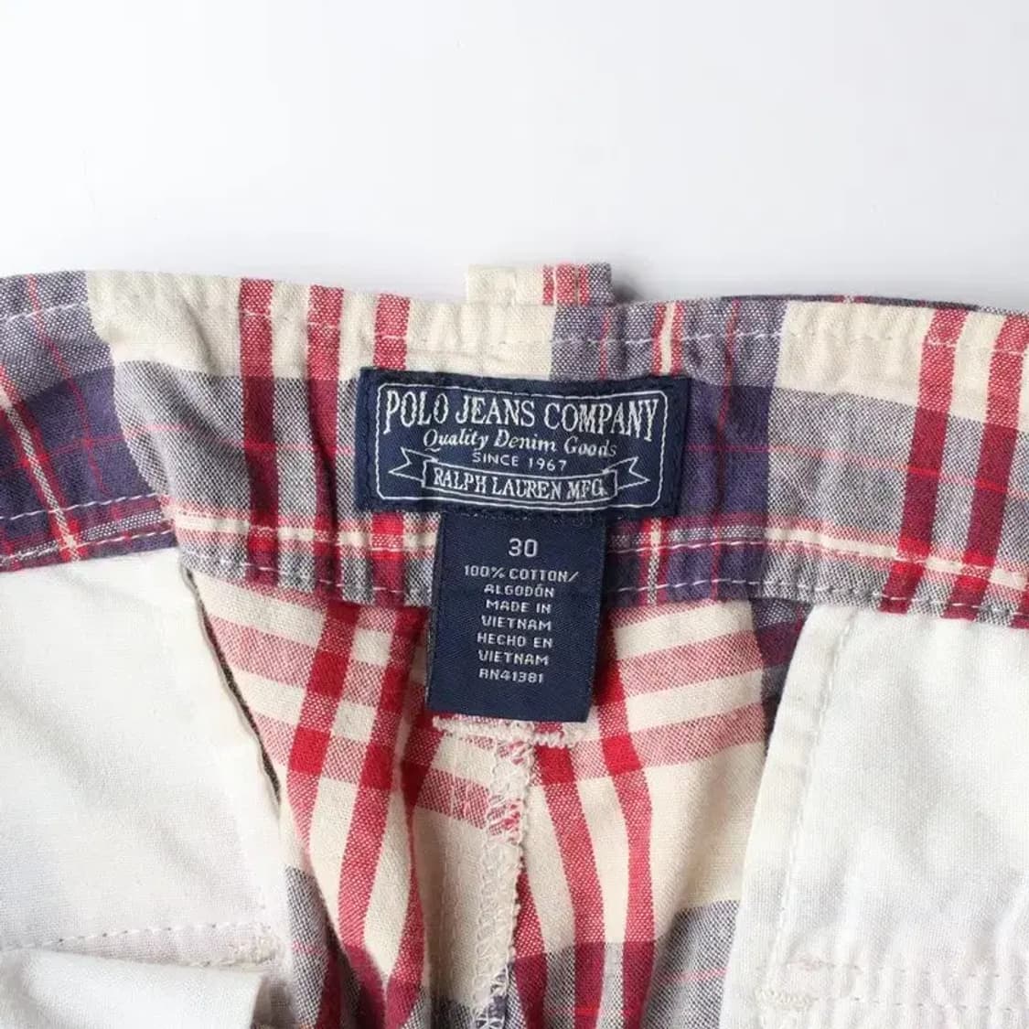 POLOJEANS COMPANY 폴로진 카고 체크 반바지 30-31 상품이미지5