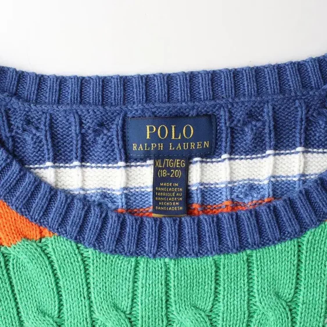 POLO RALPH LAUREN 폴로 랄프 로렌 멀티컬로 니트 아동 XL 상품이미지5