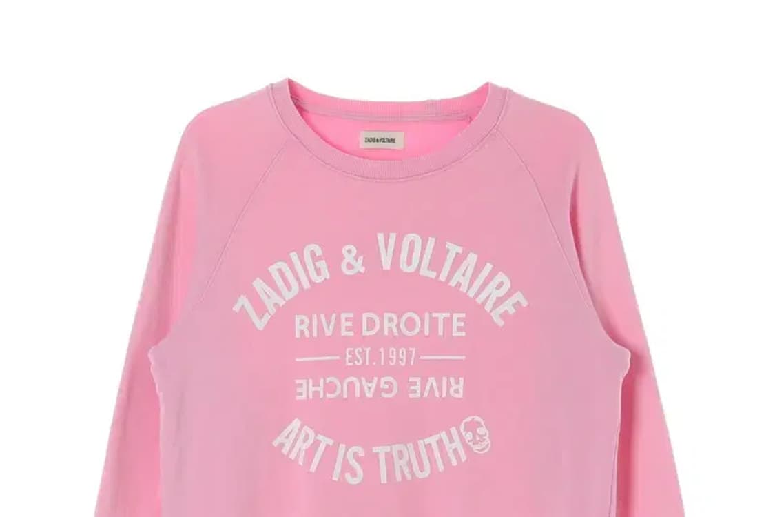 ZADIG&VOLTAIRE 쟈딕앤볼테르 핑크 맨투맨 S 상품이미지2