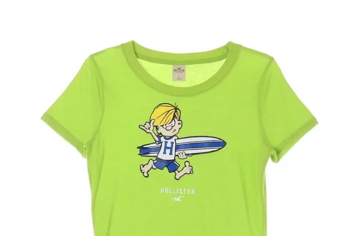 HOLLISTER 홀리스터 서핑로고 반팔 티 L 상품이미지2