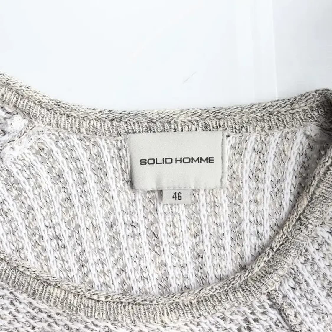 SOLID HOMME 솔리드 옴므 면마혼용 니트 46 상품이미지5