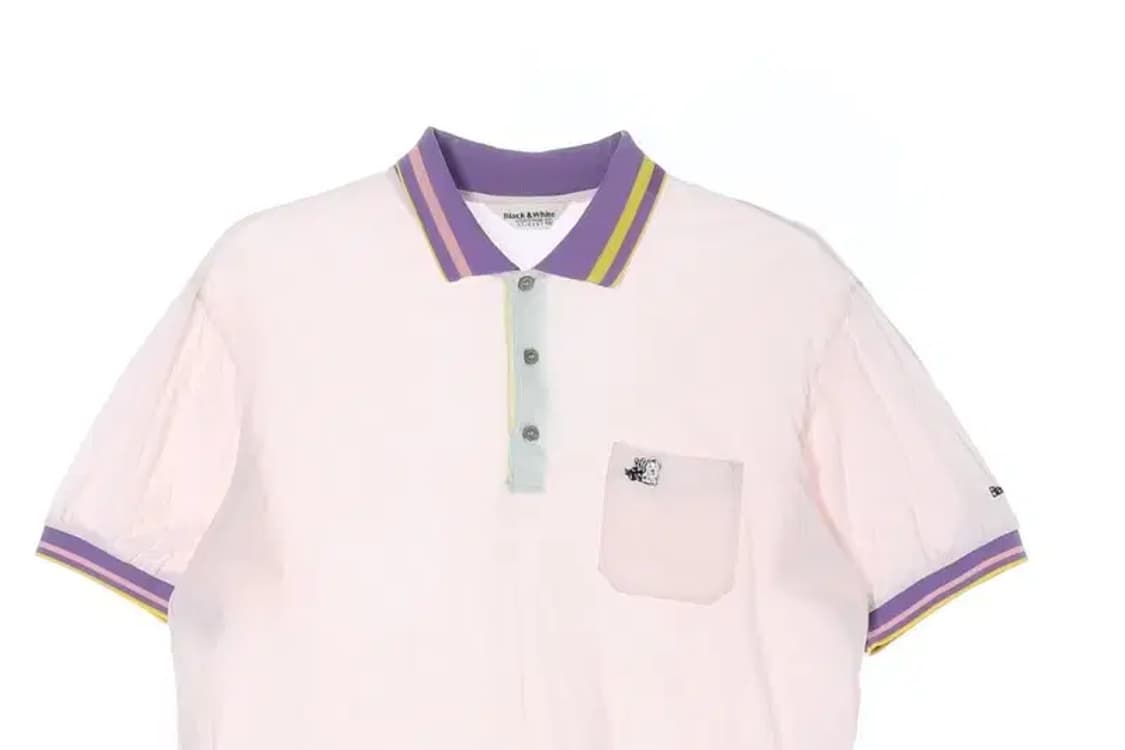 BLACK&WHITE 블랙앤화이트 멀티카라 포켓 티 XL 상품이미지2