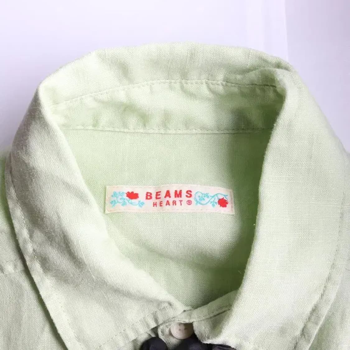 BEAMS HEART 빔즈 하트 린넨 포켓 셔츠형 원피스 상품이미지6