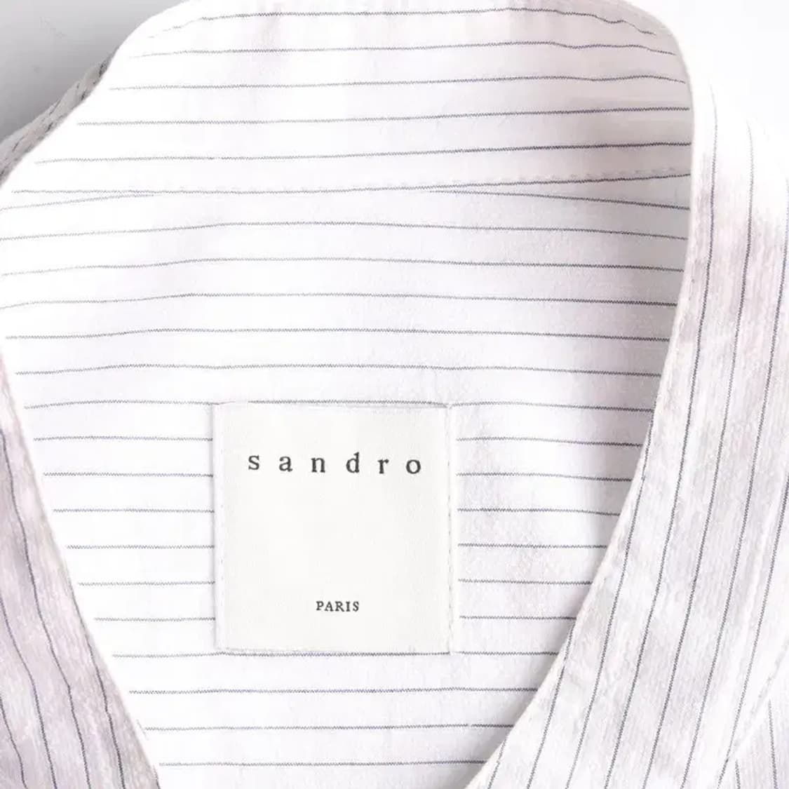 (새상품) SANDRO 산드로 포켓 스트라이프 셔츠 XL 상품이미지5