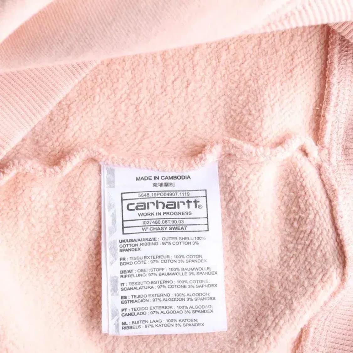 CARHARTT 칼하트 왼쪽팔 로고 맨투맨 S 상품이미지6