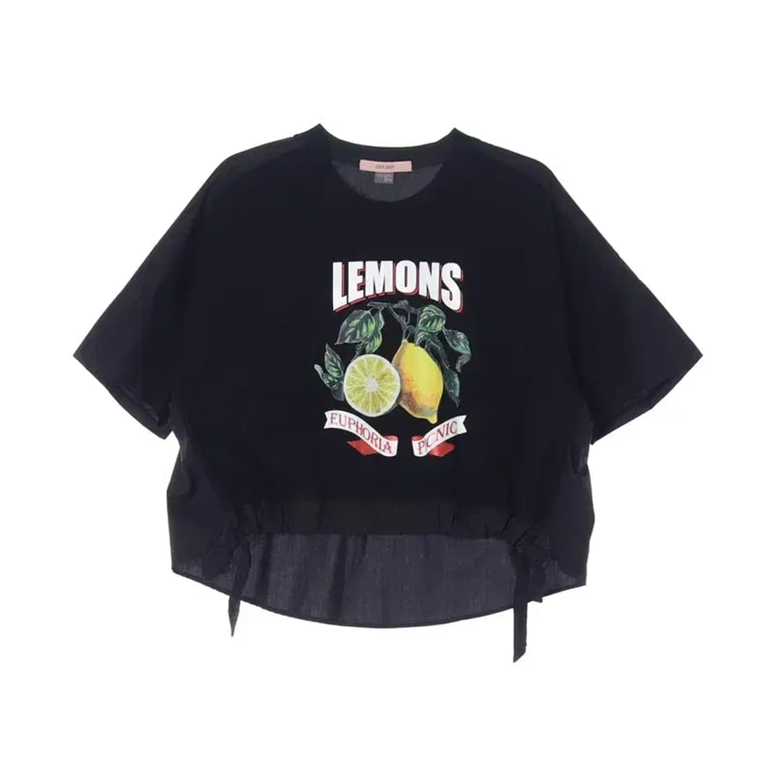 JUCY JUDY 쥬시쥬디 크롭 허리조임끈 반팔 티 85 상품이미지1