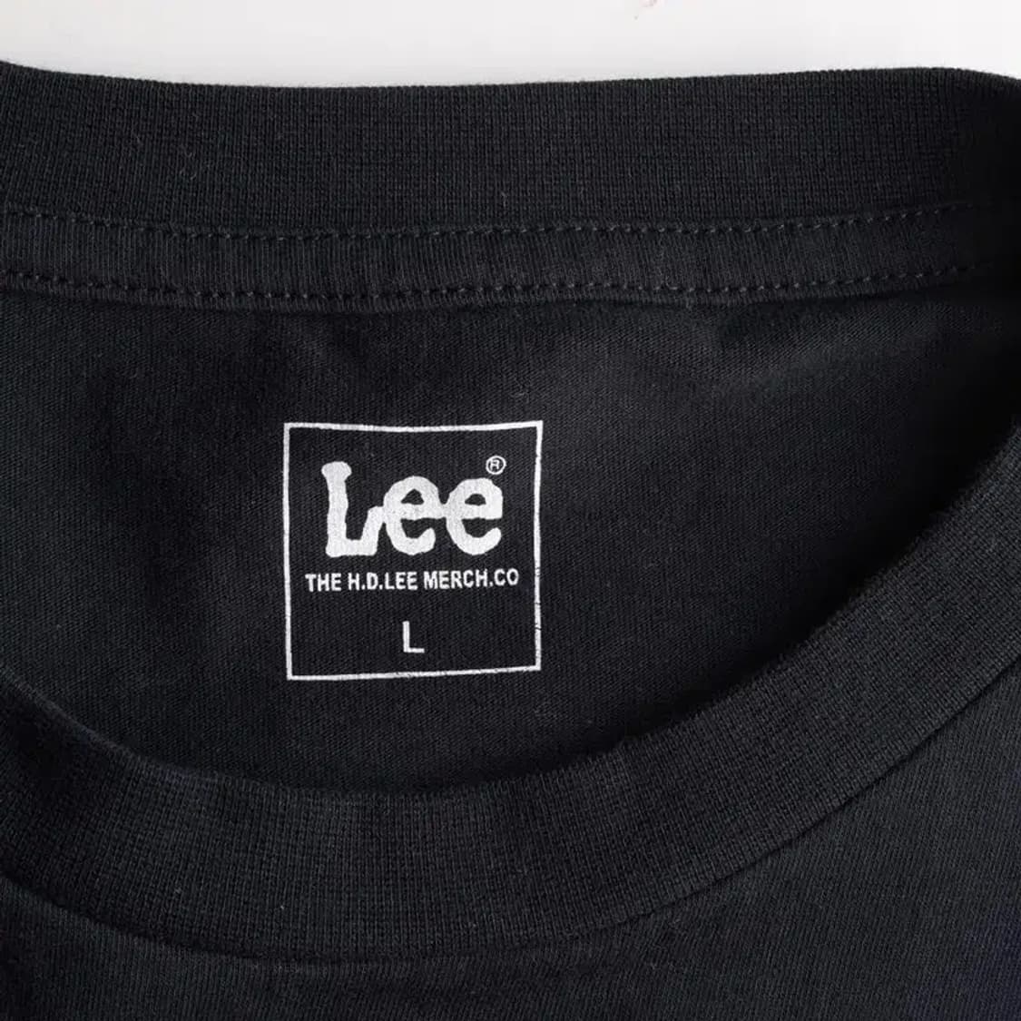 LEE 리 블랙 가슴로고 반팔 티 L 상품이미지5