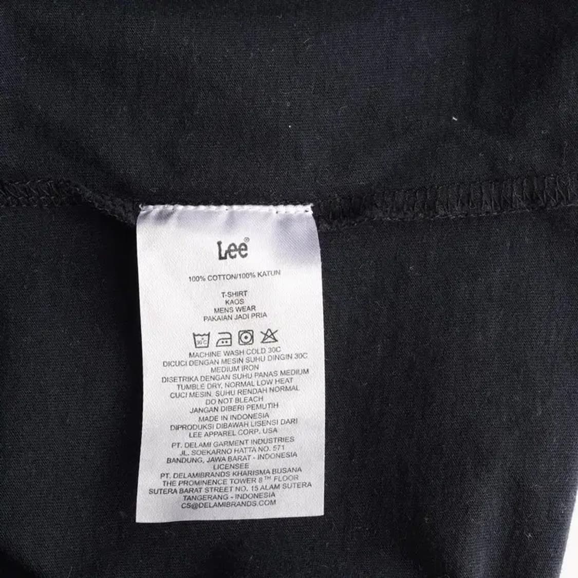LEE 리 블랙 가슴로고 반팔 티 L 상품이미지6