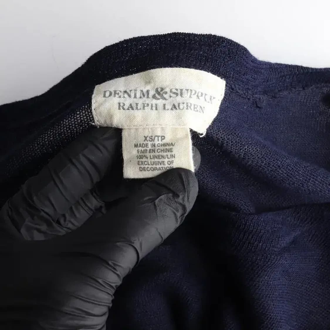 RALPH LAUREN 데님서플라이 얇은 시스루 니트 XS 상품이미지5