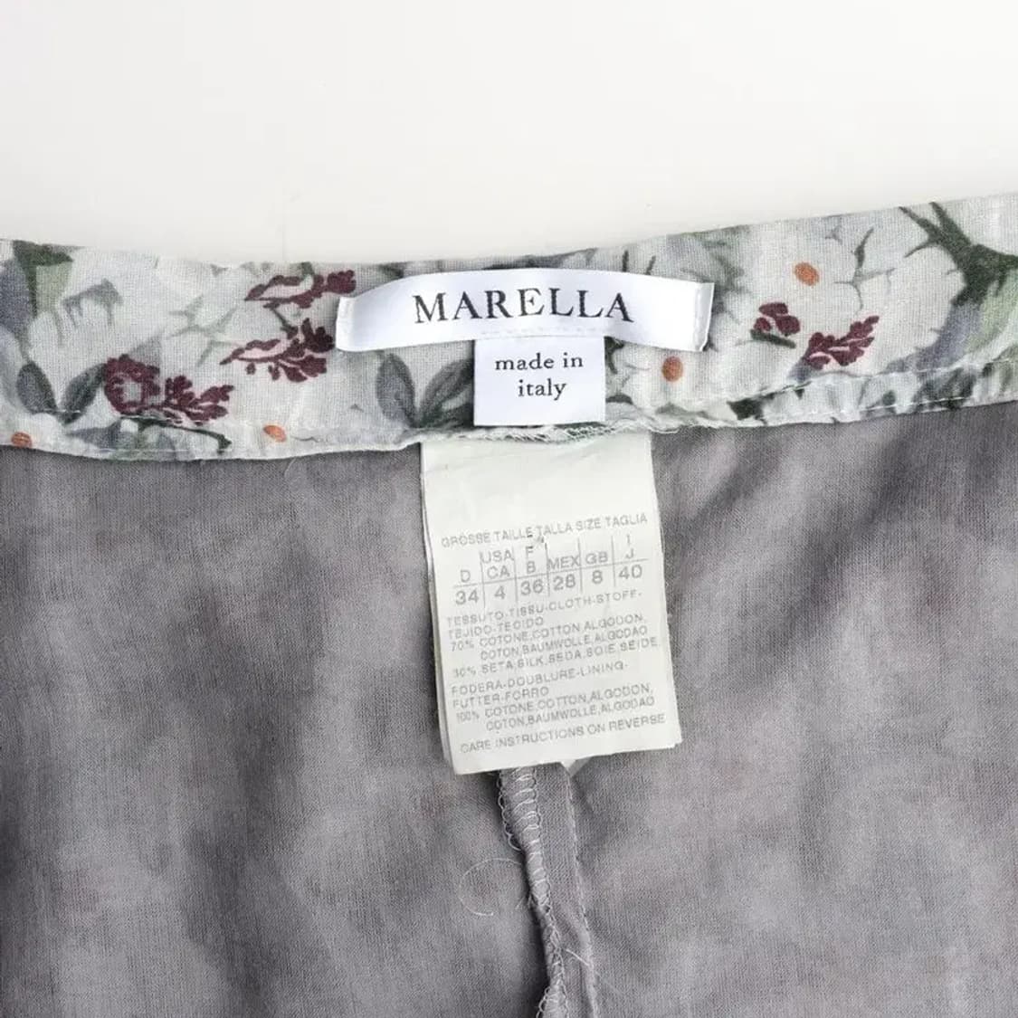 MARELLA 마렐라 꽃무늬 허리끈 스커트 40 상품이미지5