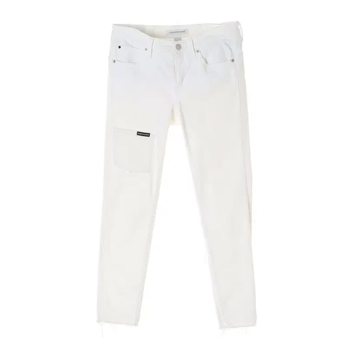 CALVIN KLEIN 캘빈클라인 무릎위포켓 화이트 청바지 28 상품이미지1