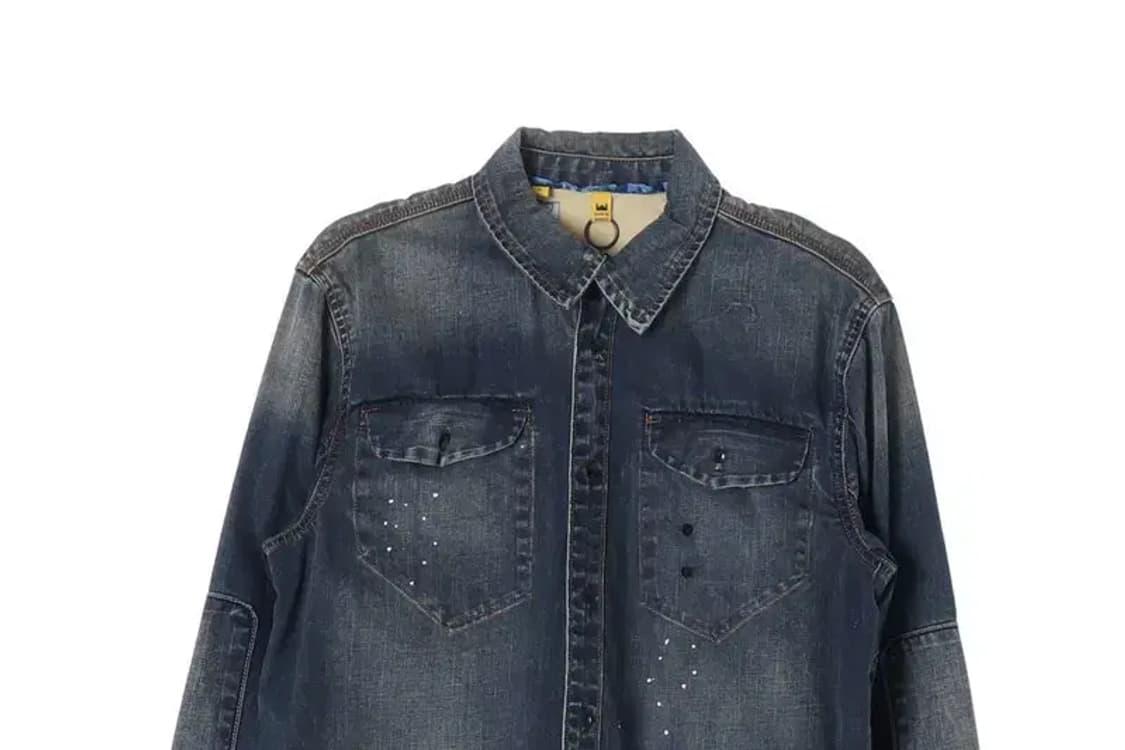 G-STAR RAW 지스타로우 페인팅 데님 셔츠 XL 상품이미지2