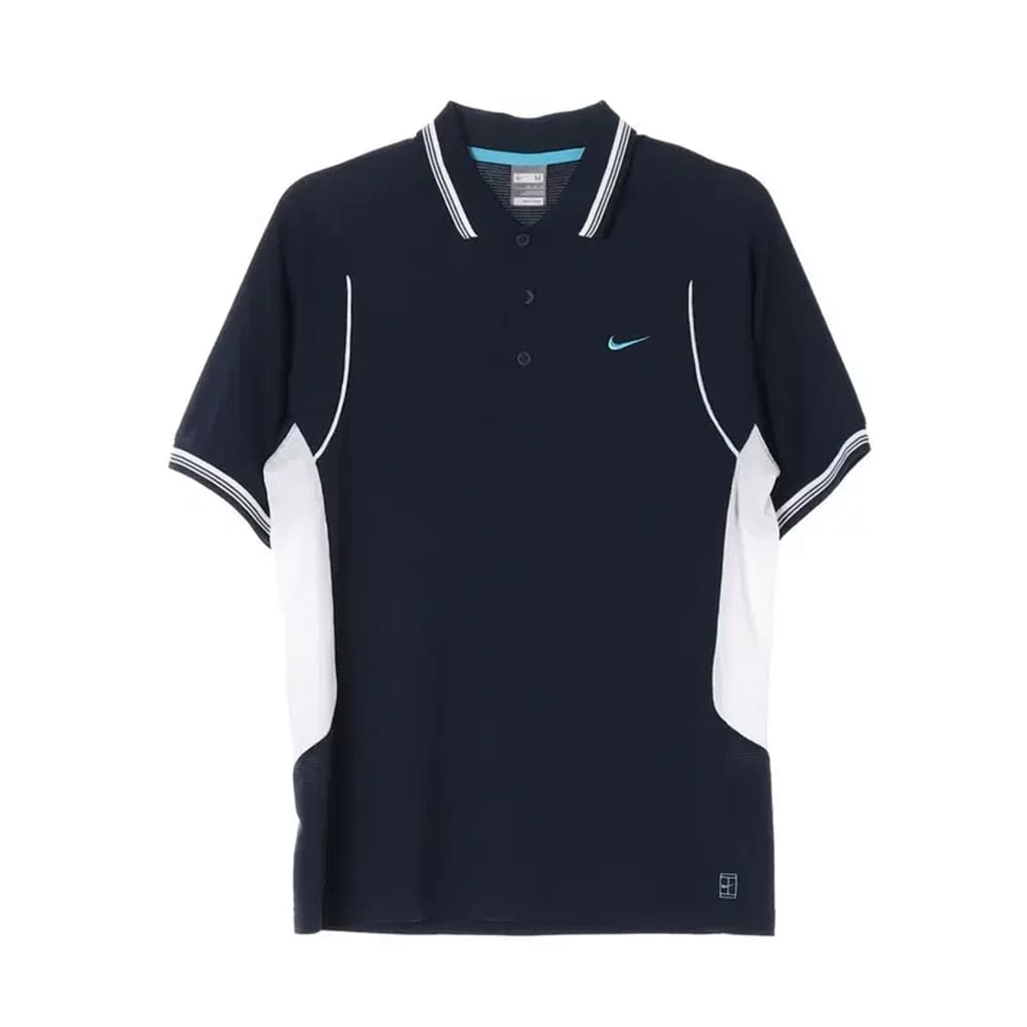 NIKE 나이키 흰색옆라인 네이비 카라티 M 상품이미지1