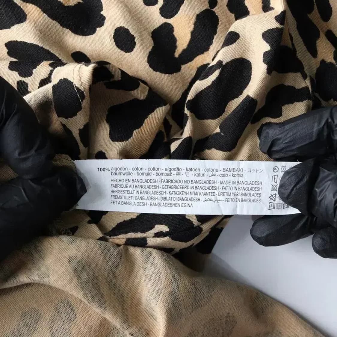 ZARA 자라 레오파드 호피 반팔 티 L 상품이미지6