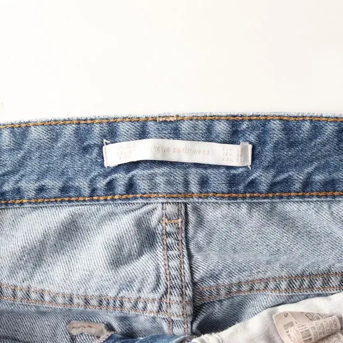 ZARA 자라 여성 데미지 꽃포켓 청 반바지 40 상품이미지5