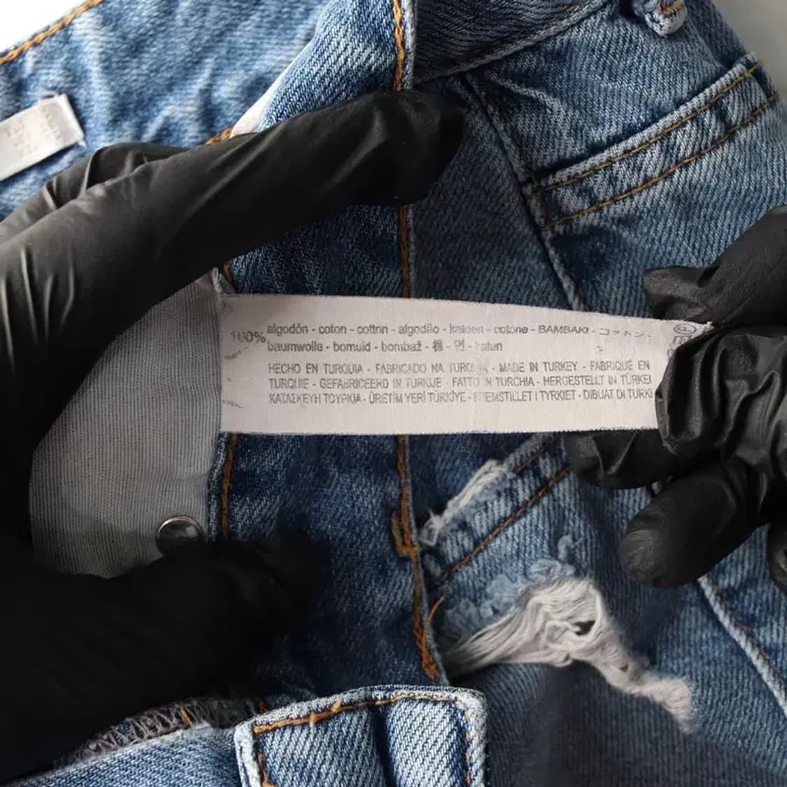 ZARA 자라 여성 데미지 꽃포켓 청 반바지 40 상품이미지6