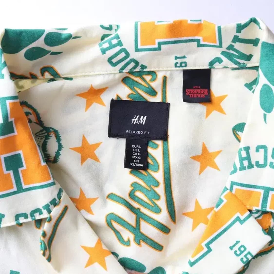 H&M x 스트레인저 띵스 하와이언 셔츠 L 상품이미지5