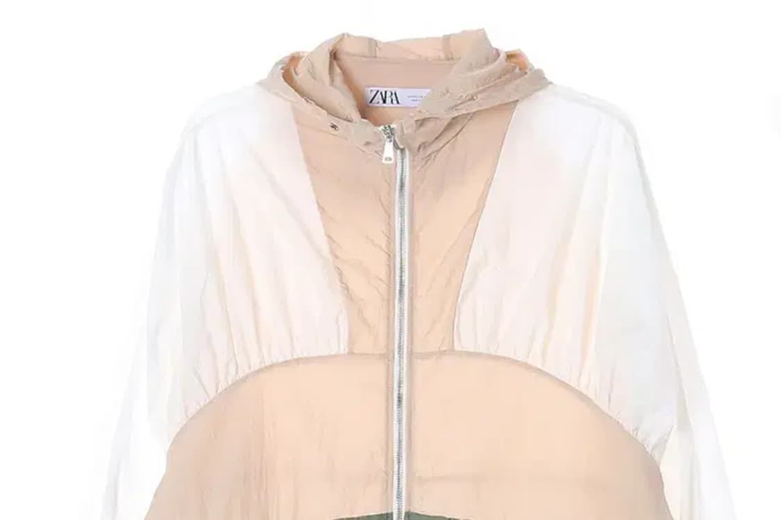 ZARA 자라 얇은 롱 후드 바람막이 자켓 S-M 상품이미지2