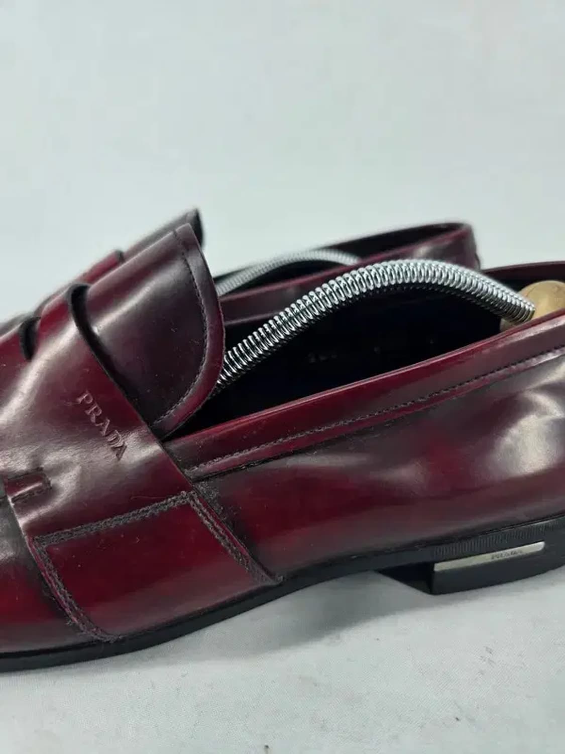 PRADA 프라다 와인색 가죽 로퍼 9 상품이미지6
