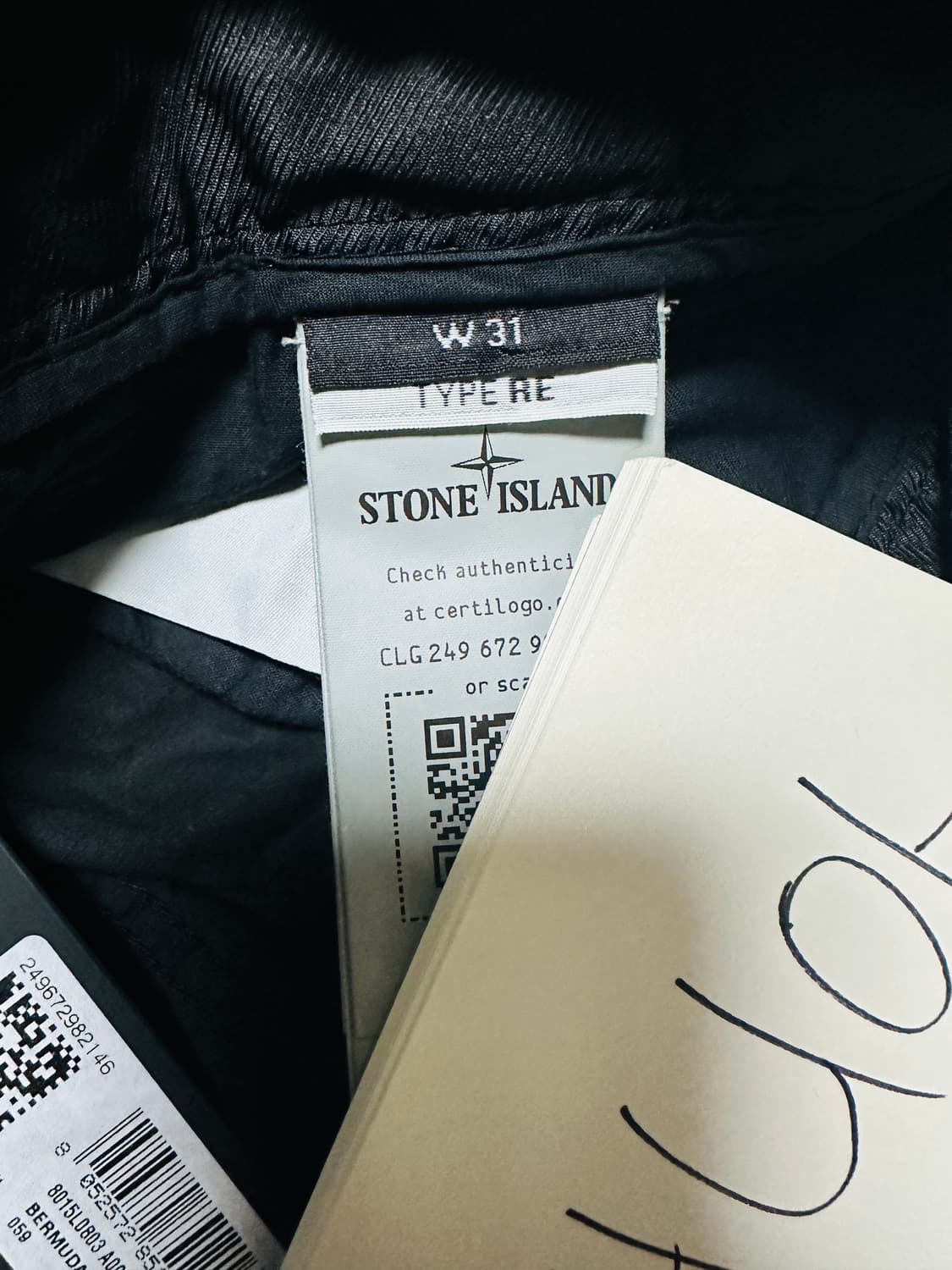 [31] 스톤아일랜드 스트레치 코튼 가먼트 다이드 카고 버뮤다 쇼츠 블랙 상품이미지5