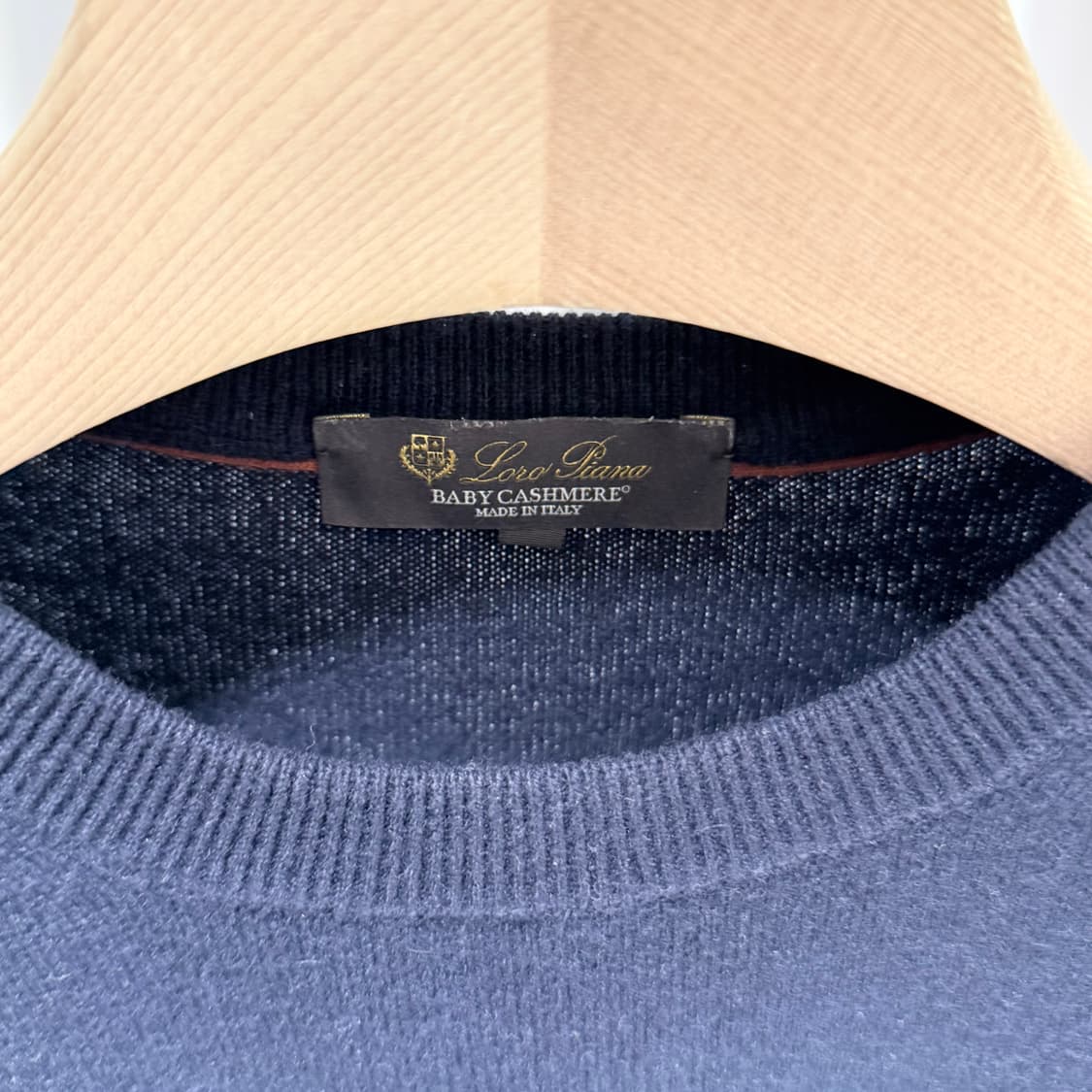 (A+/50) / 로로피아나 파크빌 크루넥 니트 베이비 캐시미어 네이비 상품이미지4