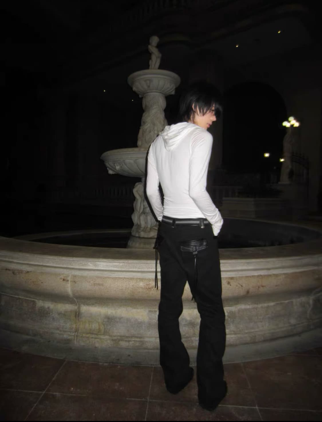 Black Buckle Detail Flared Pants 상품이미지3