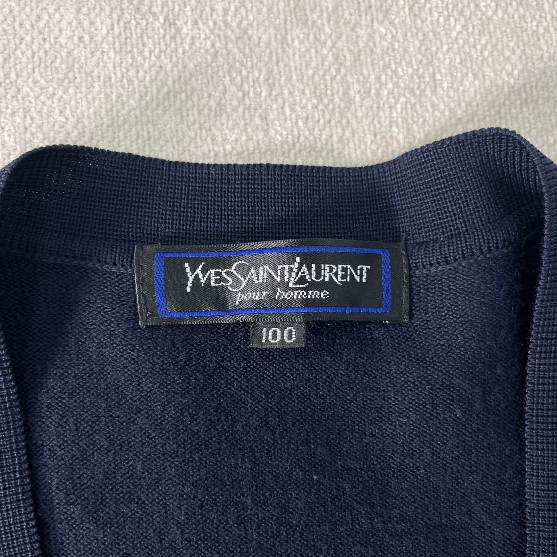 100 입생로랑 93s 아카이브 체크 가디건 상품이미지4