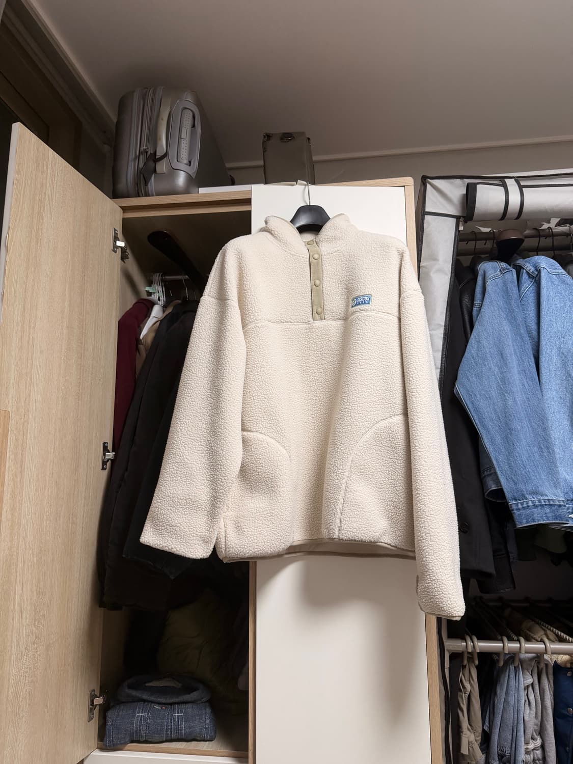 디스커스애슬레틱 플리스 풀오버 베이지 XL 상품이미지2