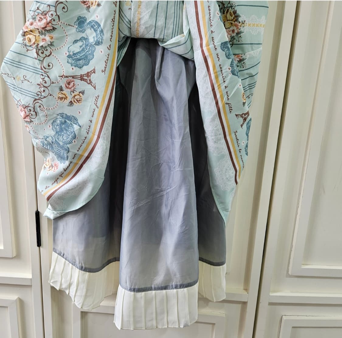 엑시즈팜(axes femme) 민트 플로럴 코르셋 원피스 상품이미지5