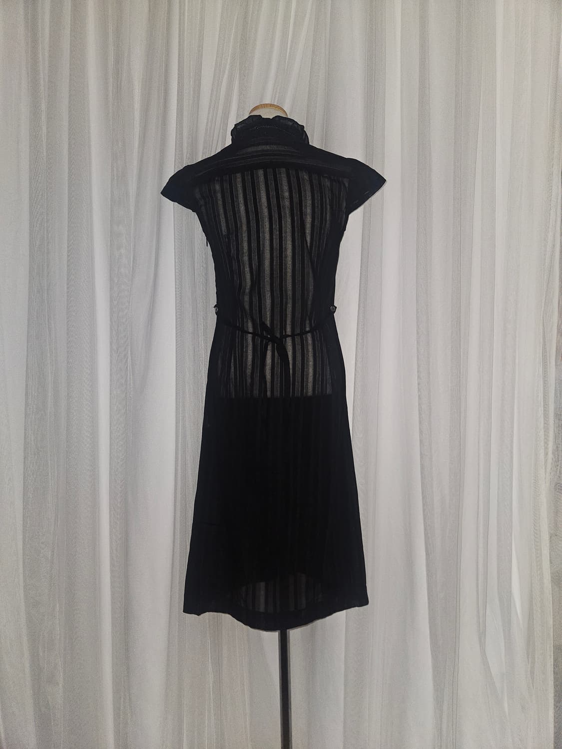 Hampstead 미드나잇 스트라이프 레이스  드레스 상품이미지3