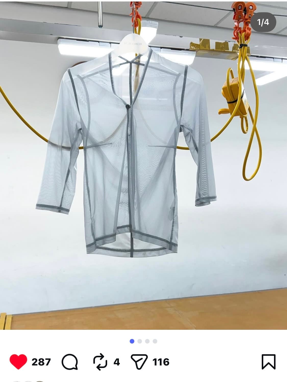 Ulika sanctus nape mesh top (midnight) 상품이미지2