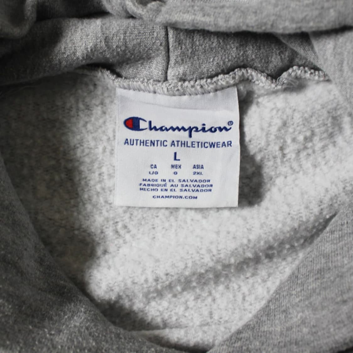 Champion 챔피온 프린팅 기모 그레이 후드티  상품이미지4