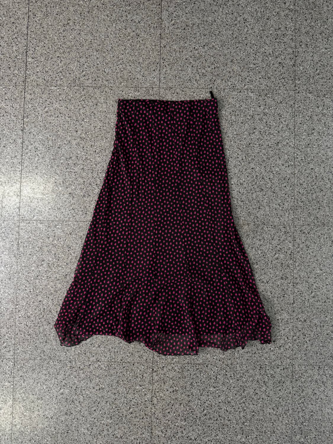 vintage pink heart pattern skirt 상품이미지3