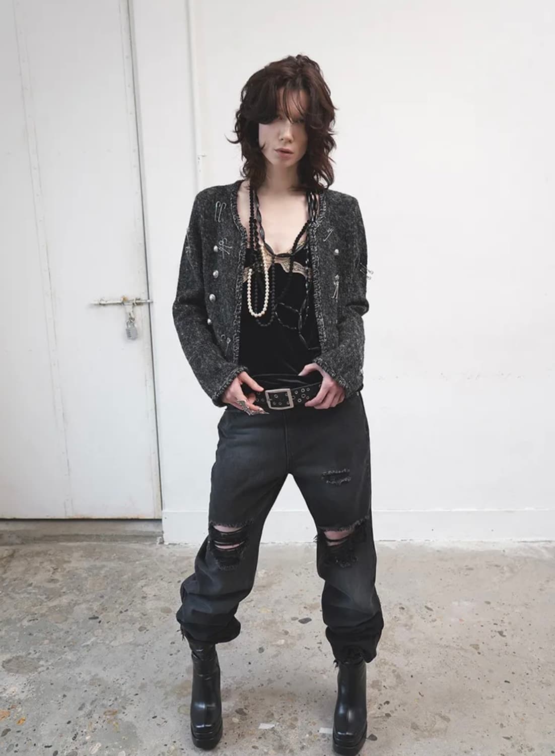 데어드 더블 버튼 니트 가디건 상품이미지8